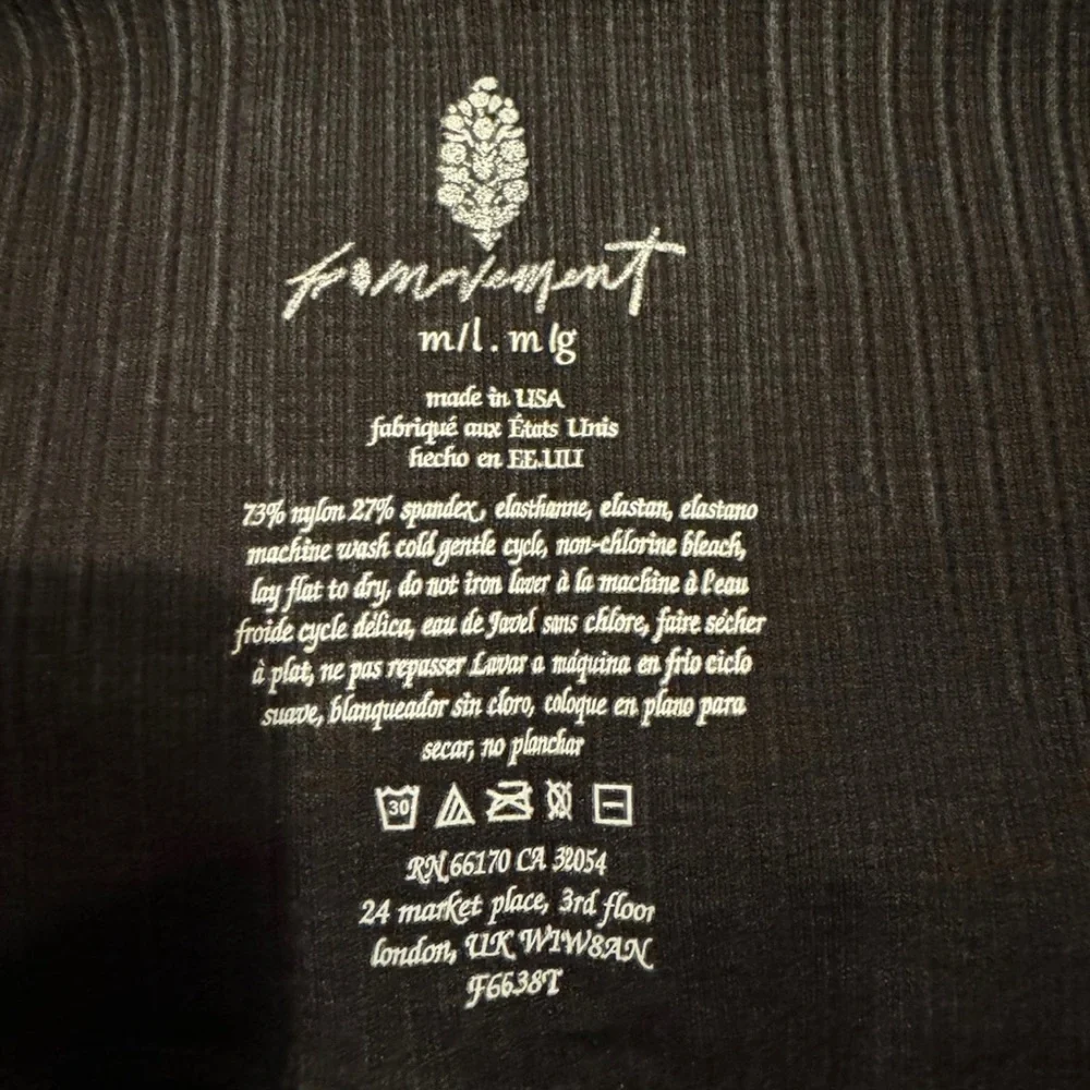 FREE PEOPLE GOOD KARMA LEGGINGS SIZE M/L.. brand new!! Washed black #67 - Picture 5 of 6